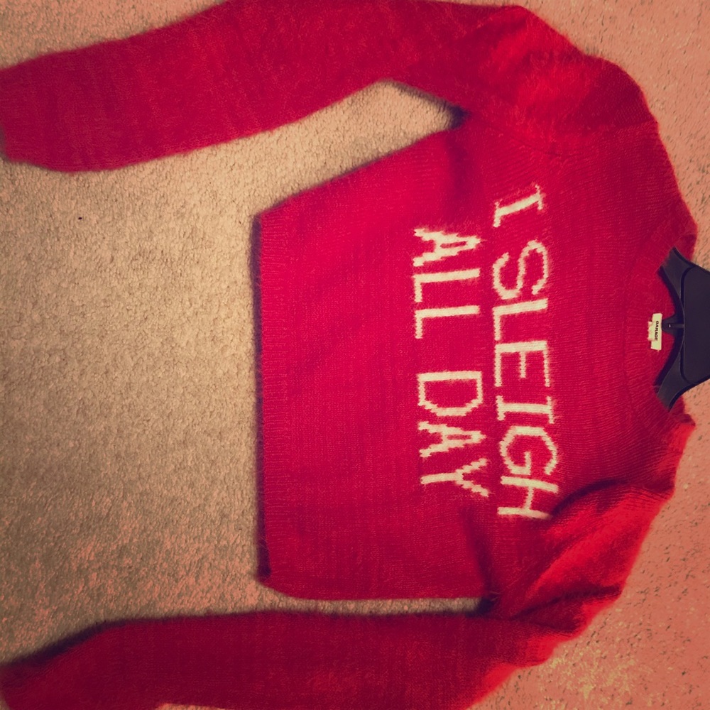 Garage Christmas crop sweater